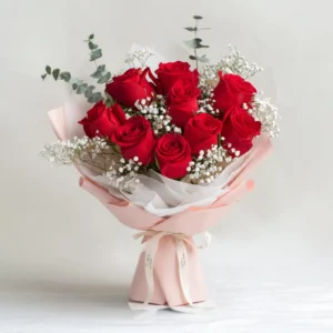 Classic Red Rose Bouquet (Customizable Size) / 经典红玫瑰花束 (多规格定制)