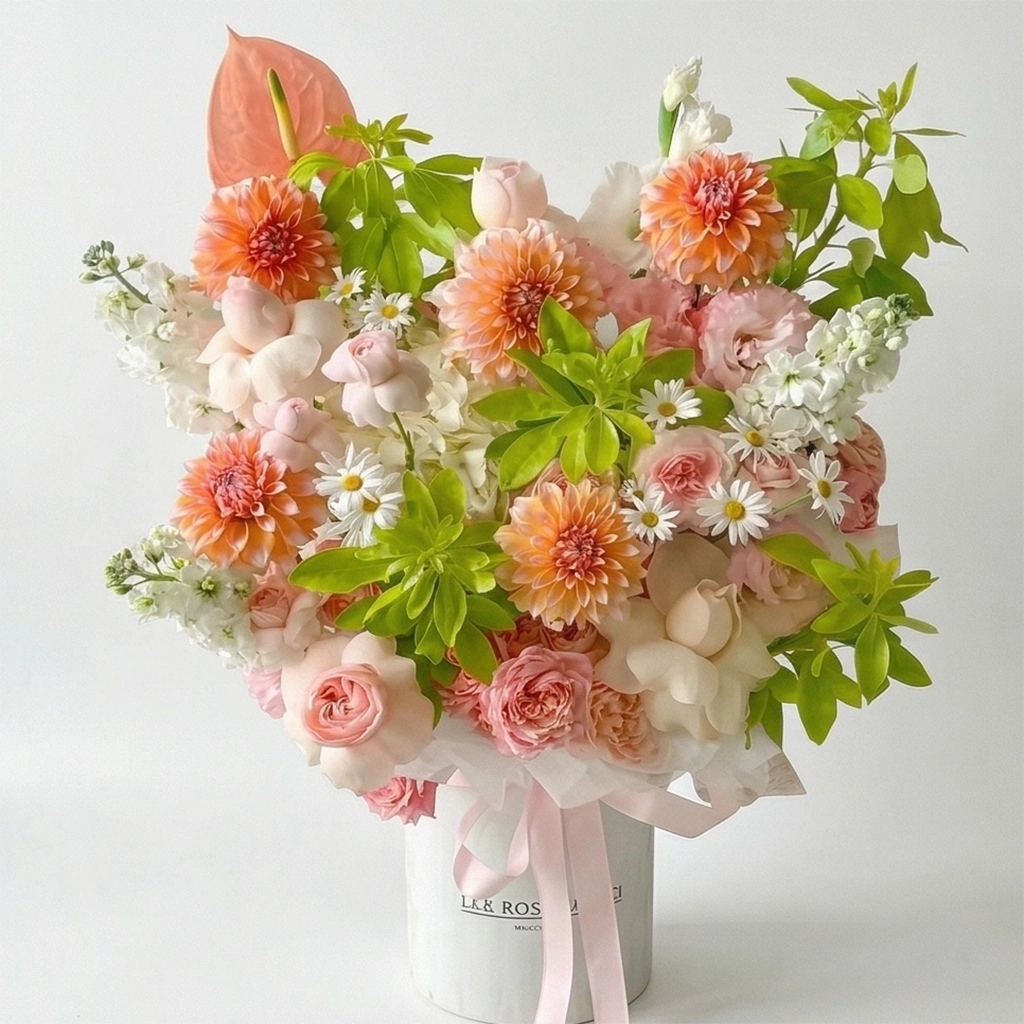 Peach Dahlia Elegance Bouquet Peach Dahlia Elegance Bouquet
